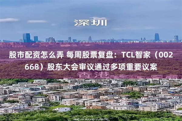 股市配资怎么弄 每周股票复盘：TCL智家（002668）股东大会审议通过多项重要议案