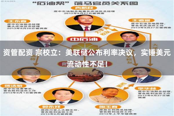资管配资 宗校立：美联储公布利率决议，实锤美元流动性不足！