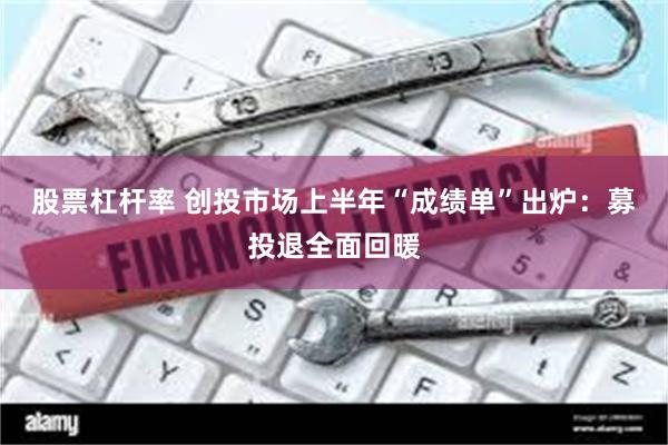 股票杠杆率 创投市场上半年“成绩单”出炉：募投退全面回暖