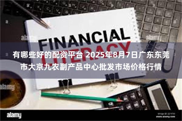 有哪些好的配资平台 2025年8月7日广东东莞市大京九农副产品中心批发市场价格行情